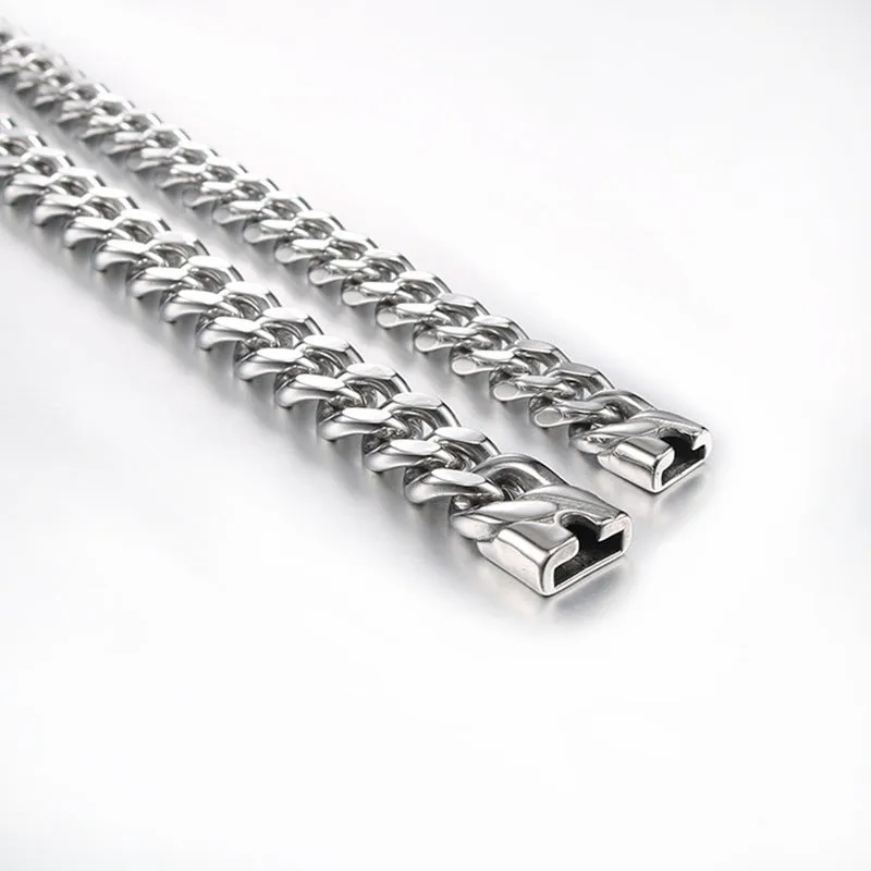 Vintage Titanium Steel Men's Bracelet, Hip-Hop Denim Chain, European and American Punk Jewelry