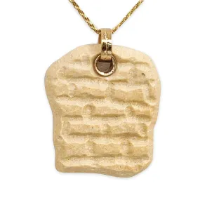 western Wall pendant - Gold Jerusalem stone