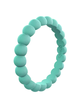 Women's Stackable Bead Pacific Opal Silicone Ring