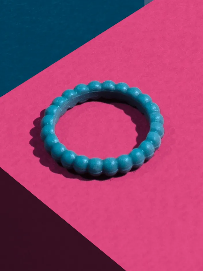 Women's Stackable Bead Silicone Ring