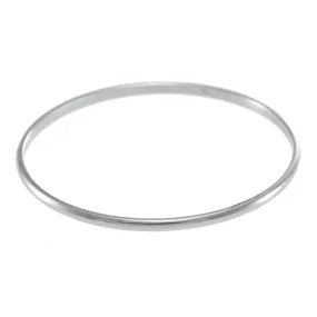 Womens Thin Bangle Bracelet Vintage Antique Estate 18k White Gold 3mm 8.8g 8inch