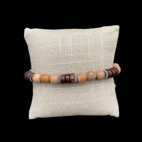 Wood Jasper Beaded Bracelet