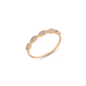 Zoey Diamond Band, 14k Yellow Gold